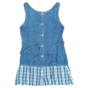 Vintage 90s ESPRIT denim plaid button minidress